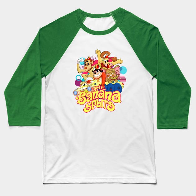 The Banana Splits - Cartoons Retro Baseball T-Shirt by Grindbising